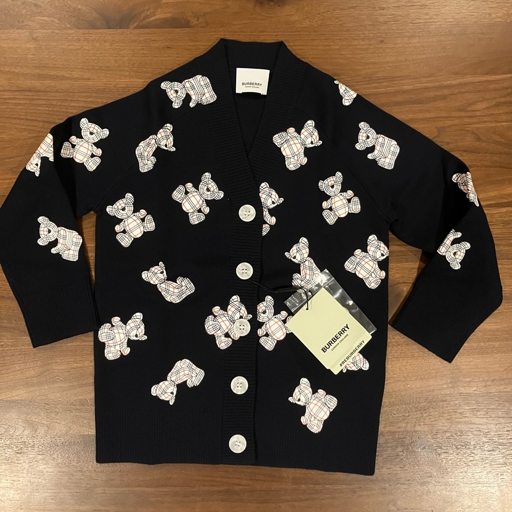 NWT-Burberry Wool Blend Cardigan 6Y (Posh Party Sale!) - Picture 3 of 11